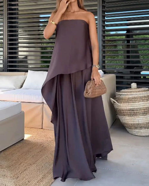 Ensemble Jupe Débardeur Élégant Sans Manches Femmes – Fluide, Moderne